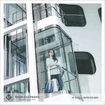 Vách kính thang máy ngoài trời Vách kính thang máy ngoài trời